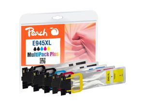 7640460544374 - E945 XL 5 Druckerpatronen XL (2*bk c m y) ersetzt Epson No 945XL T9451*2 T9452 T9453 T9454 für zB Epson WorkForce Pro WFC 5790 DWF BAM (wiederaufbereitet)