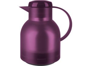 4009049236001 - SAMBA Isolierkanne 1 Liter Thermoskanne mit Quick-Press Verschluss Farbe aubergine transluzent