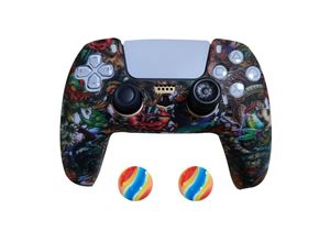 4066914169239 - 2 x Schutzhülle für Playstation 5 DualSense Controller Skin Silikon Schutz Motiv