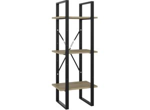 8720286567807 - Bücherregal，Standregal 3 Fächer Sonoma-Eiche 40x30x105 cm Holzwerkstoff vidaXL