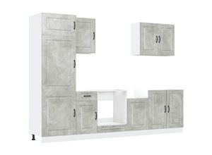 8721158503732 - Vidaxl - 7-tlg Küchenschrank-Set Kalmar Betongrau Holzwerkstoff 8721158503732 - Vidaxl - 7-tlg Küchenschrank-Set Kalmar Betongrau Holzwerkstoff
