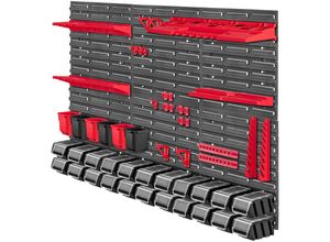 5903699468999 - Werkstattwandregal Werkstattregal für Garage Schwarz 53 Stück 117x78 cm - Kadax