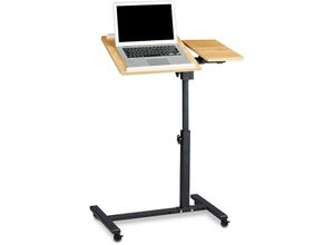 4052025992705 - Relaxdays - Laptoptisch höhenverstellbar hbt 95 x 60 x 40 cm Notebook Ständer auch für Linkshänder Sofatisch Beistelltisch mit bremsbaren Rollen mit