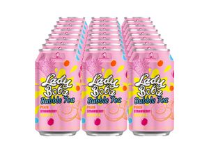 4711115020345 - Lady Boba Bubble Tea Pfirsich - Erdbeere Iced Tea 320ml 24er Pack