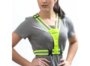 8435527813895 - Sports LED Reflective Running Vest - Laufen - Gelb reflektierend - Einheitsgröße - Lichter