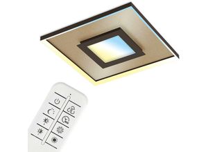 4002707411321 - Brilo - Deckenleuchte ner leuchten frame pro lux 30 w 3600 lm IP20 goldfarben Metall-Kunststoff Dimmbar cct 50 x 50 x 6 cm