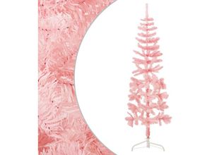 8720287000747 - Vidaxl - Künstlicher Halb-WeihnachtsbaumKunstbaum mit Ständer Schlank Rosa 180 cm