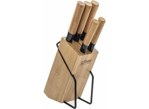 3560233819666 - Block 5 messer black bamboo (schwarzer bambus) - natürliche - 5five