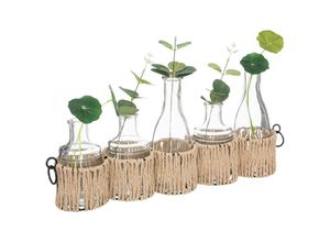 3560232600609 - Atmosphera Créateur Dintérieur - Set aus 5 Soliflores - Glas - H29 -5 cm