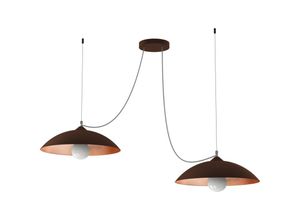 8052961754302 - Lumicom - dream sospensione corten foglia 2 luci