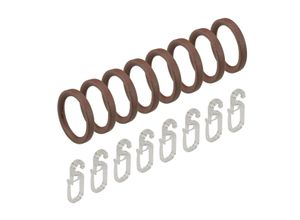 4016318280184 - Gardinenring Liedeco Gardinenstangen (Set 8-St mit Faltenlegehaken) für Gardinenstangen Ø 16 mm braun