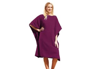 Image of XL-Badetuch-Poncho 2 in 1, ca. 100 x 200 cm, Aubergine