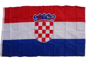 4260307160685 - XXL Flagge Kroatien 250 x 150 cm Fahne mit 3 Ösen 100g m² Stoffgewicht