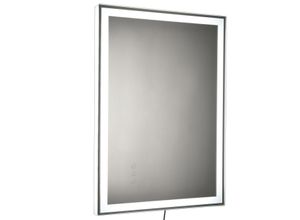 4250871293452 - LED-Spiegel mit Touch-Schalter silber 70 x 3 x 50 cm (BxTxH) Badspiegel mit LED Wandspiegel Badezimmerspiegel