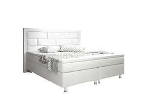 4260465766484 - IHG Boxspringbett Nizza 180x200 cm Kunstleder WeiÃŸ