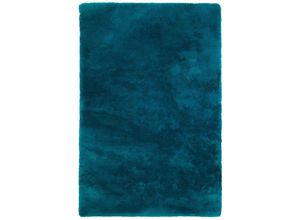 4054293051825 - Hochflor-Teppich OBSESSION My Curacao 490 Teppiche Gr B L 120 cm x 170 cm 35 mm 1 St blau (petrol) Esszimmerteppiche