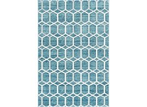 4251792184232 - Teppich Titan Trellis Rechteckig Blau CA10148