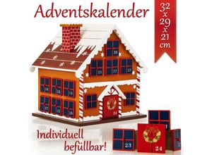 4251777201275 - Deuba Adventskalender als Winterhäuschen - befüllbar & wiederverwendbar