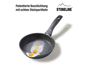 4020728067549 - Bratpfanne STONELINE Pfannen Gr Ø 18 cm + Höhe 38 cm grau Bratpfanne Bratpfannen Pfanne kratzfeste STONELINE-Antihaftbeschichtung Induktion