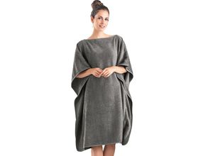 Image of XL-Badetuch-Poncho 2in1, 100 x 200 cm, Opalgrau