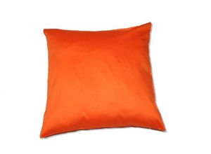 4024008025397 - Baumwoll-Satin Kissenhülle Uni 2x 40 40 cm Farbe orange