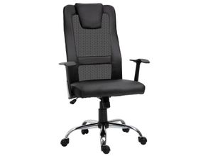 4250871283996 - Bürostuhl Drehstuhl höhenverstellbar Chefsessel Schreibtischstuhl ergonomisch PU schwarz 66