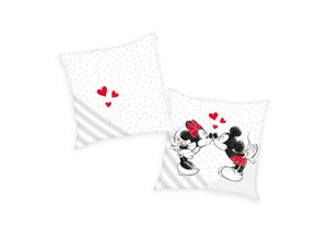 4006891957474 - Disneys Mickey & Minnie Soft Velboa Kissen Größe 40 x 40 cm