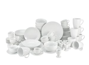 4045486227004 - Kombiservice CREATABLE Geschirr-Set Luna Geschirr-Sets Gr 80 tlg weiß Geschirr-Sets für 8 Personen Service weiß Großzusammenstellung 80 Teile