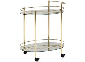 4250950290587 - WOHNLING Servierwagen gold 670 x 460 x 790 cm