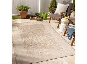 0889292380393 - Surya - Teppich Outdoor Indoor Terrasse Balkon Modernes Skandi Design Jute Effekt Braun und Beige 160 x 213 cm