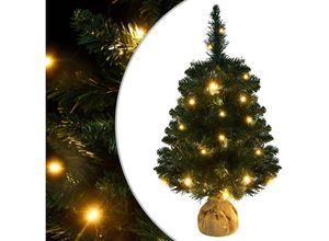 8720286446317 - Künstlicher WeihnachtsbaumKunstbaum mit Ständer und LEDs Grün 60 cm pvc Vidaxl