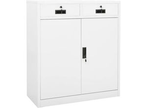 8720286566183 - Bonnevie - Büroschrank Weiß 90x40x102 cm Stahl vidaXL382468