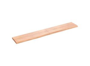 8720845814373 - Bonnevie - Wandregal Wandboard Hellbraun 180x30x4 cm Massivholz Eiche Behandelt vidaXL