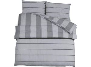 8720845432256 - Bonnevie - Bettwäsche-Set Grau 240x220 cm Baumwolle vidaXL511761