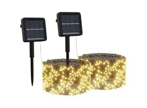 8720286434758 - Bonnevie - Solar-Lichterkette 2 Stk 2x200 led Warmweiß Innen Außen vidaXL694171