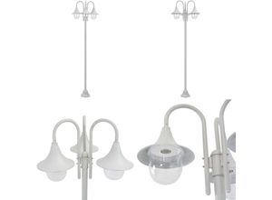 8721115701720 - Garten-Pollerleuchte E27 220 cm Aluminium 3-Laterne Weiß - Gartenleuchte - Gartenleuchten - Home & Living - Weiß 8721115701720 - Garten-Pollerleuchte E27 220 cm Aluminium 3-Laterne Weiß - Gartenleuchte - Gartenleuchten - Home & Living - Weiß