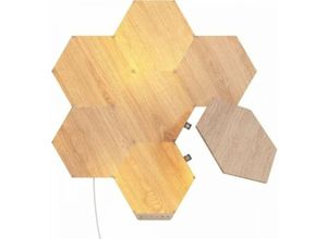 0840102701678 - Wood Starterset led Panel tunable white 7x 4W 22lm - brown - Nanoleaf