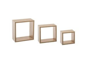 3560234489813 - Atmosphera Créateur Dintérieur - 3 kleine wandregale fixy würfel eichenholzeffekt - 5five 3560234489813 - Atmosphera Créateur Dintérieur - 3 kleine wandregale fixy würfel eichenholzeffekt - 5five