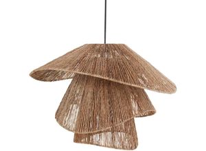 4255664869371 - Beliani - Hängelampe Naturfarben aus Jute Boho Stil Modern Hängeleuchte für Esstisch Esszimmer Wohnzimmer Schlafzimmer