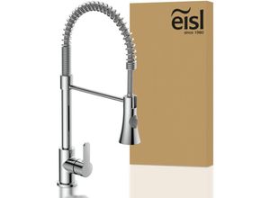 9002560795502 - Eisl - Küchenarmatur leon mit Geschirrbrause Niederdruck Armatur Küche Wasserhahn Küche ausziehbar Mischbatterie Küche Chrom - Chrom