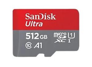 0619659200572 - SanDisk microSDXC Ultra 512GB (A1 UHS-I Cl10 150MB s) + Adapter Mobile microSDXC-Karte 512 GB A1 Application Performance Class UHS-Class 1