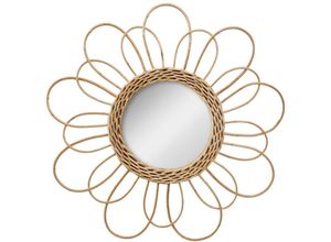 3560238339305 - Atmosphera Round Mirror | 38 cm Durchmesser | Rattan | Wandspiegel | Wanddekoration