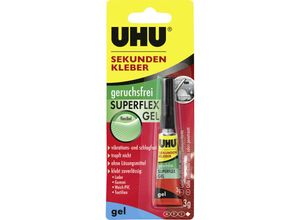 4026700455656 - Sekunden Alleskleber geruchsfrei Superflex Gel 3 g Sekundenkleber - UHU