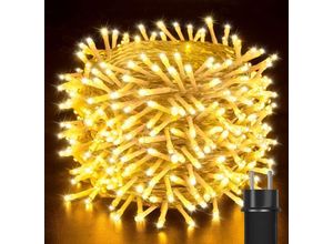 6135791766249 - Außen- und Innenlichterkette 【20M+5M 200 LED】 Tannenlichterkette mit 8 Modi Plug Wasserdichte Weihnachtsgirlandendekoration für Schlafzimmer Baum