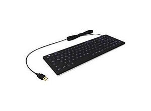 4250078172208 - ICY BOX KSK-6031INEL-B Kabelgebunden Hygiene-Tastatur Deutsch QWERTZ Schwarz Staubgeschützt Spritzwassergeschützt Beleuchtet 4250078172208 - ICY BOX KSK-6031INEL-B Kabelgebunden Hygiene-Tastatur Deutsch QWERTZ Schwarz Staubgeschützt Spritzwassergeschützt Beleuchtet