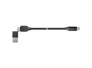4014619880959 - USB 20 Lade -Datenkabel Good Connections PYTHON® Serie 2-in-1 USB-A + USB-C an USB-C Leistung 60 W bis 480 Mbit s Textilmantel Länge 1 m schwarz