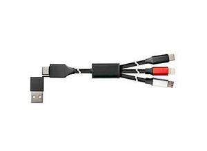 4014619880966 - USB Ladekabel Good Connections PYTHON® Serie 6-in-1 USB-A + USB-C an USB-C USB Micro B Lightning 3 A Textilmantel Länge 12 m schwarz 4014619880966 - USB Ladekabel Good Connections PYTHON® Serie 6-in-1 USB-A + USB-C an USB-C USB Micro B Lightning 3 A Textilmantel Länge 12 m schwarz