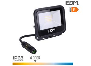 8425998704068 - E3 70406 Foco Proyector Led 20W 1520Lm 4000K Luz Dia Black Series 124X106X28Cm Edm