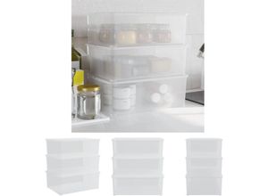 8721032121168 - The Living Store - Aufbewahrungsboxen 3 Stk Kunststoff 10 l Stapelbar - Ordnungshelfer - Transparent