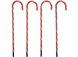 8721037166966 - - Koopman Zuckerstangen-Gartenstecker 4er Set batteriebetrieben 74cm hoch